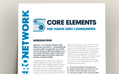 Core Elements for Vision Zero Communities