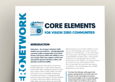 Core Elements for Vision Zero Communities