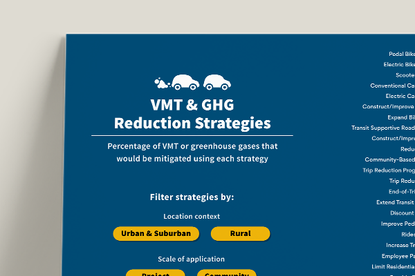VMT & GHG Reduction Strategies