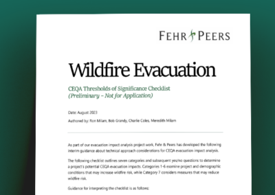 Wildfire Evacuation Checklist