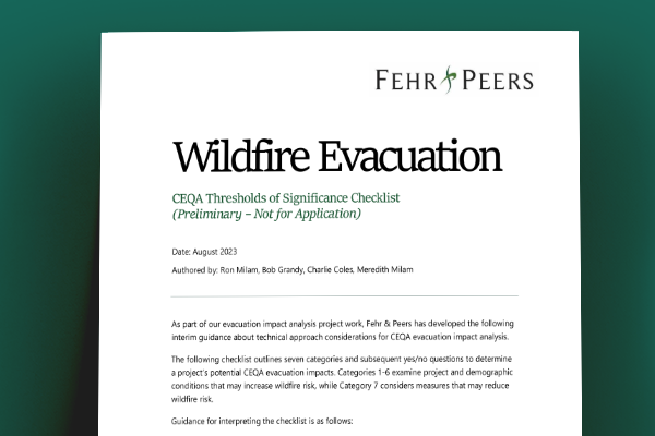 Wildfire Evacuation Checklist