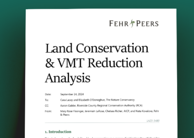 Land Conservation and VMT Reduction Analysis