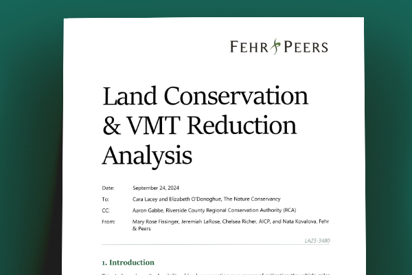 Land Conservation and VMT Reduction Analysis