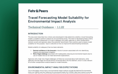 Travel Forecasting Model Suitability for Environmental Impact Analysis