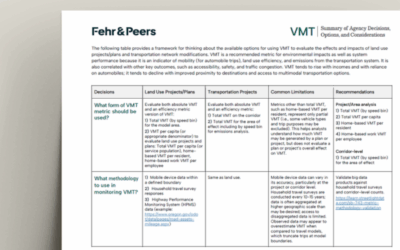 VMT Agency Decision Matrix