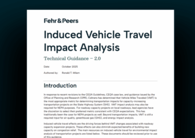 FP Induced Vehicle Travel Analysis Technical Guidance