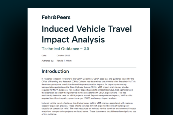 FP Induced Vehicle Travel Analysis Technical Guidance