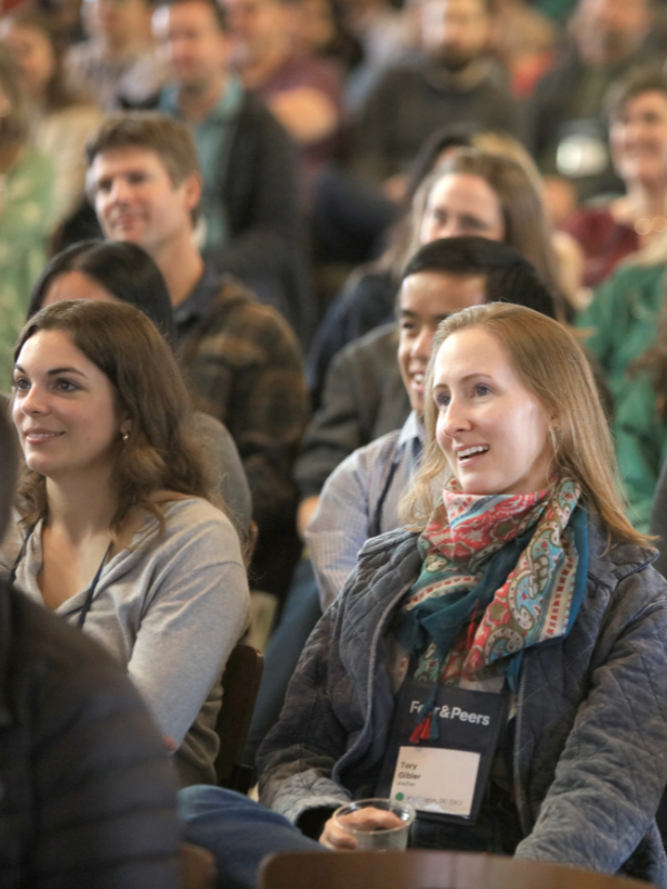 Company staff gathered for a presentation