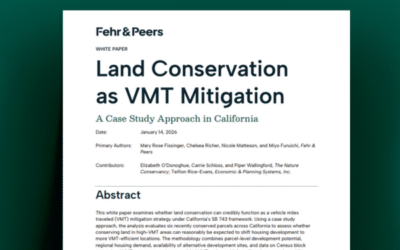 Stacking Benefits: The Role of Land Conservation in VMT Mitigation