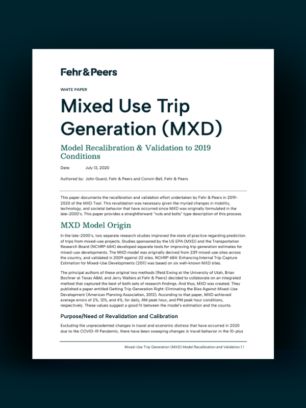 Mixed-Use Trip Generation white paper