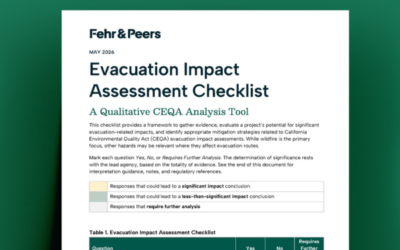 Evacuation Impact Assessment Checklist