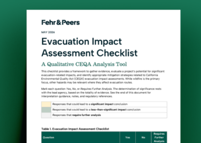 Evacuation Impact Assessment Checklist