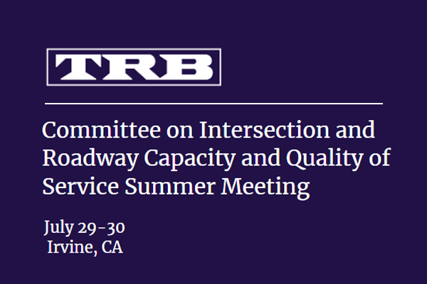 Logo and image for TRB's Committee on Intersection and Roadway Capacity and Quality of Service Summer Meeting