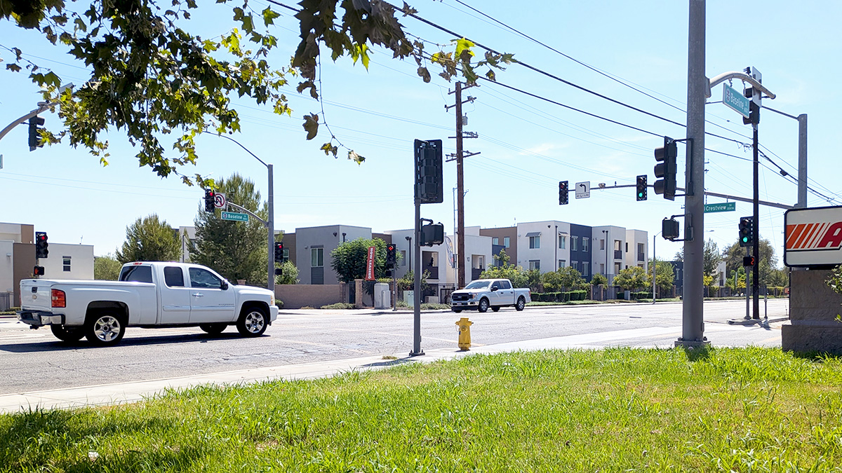 City of San Bernardino - blog - August 2026-1 Intersection seen at street-level in San Bernardino.